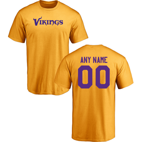 Men Minnesota Vikings Design-Your-Own Short Sleeve Custom NFL T-Shirt